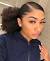 Slick Back Hair Womens Ponytail