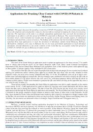 Kalai arasi , 19 nisan 1963'te gösterime girdi. Pdf Applications For Tracking Close Contact With Covid 19 Patients In Malaysia