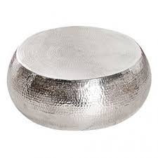 Li Il Design Couchtisch Orient 90cm Aluminium Silber Hammerschlag Couchtisch Silber Couchtisch Tisch