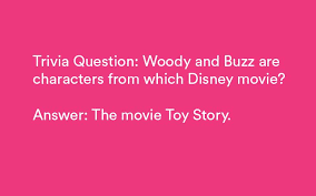 Nov 08, 2021 · 137 toy story (1995) trivia questions & answers : 100 Fun Disney Trivia Questions Answers Hard Easy