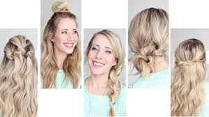 The blonde balayage contrasting with their natural, darker color really bring out the waves in this cute medium length haircut. Five Easy 1 Min Hairstyles Cute Girls Hairstyles Youtube