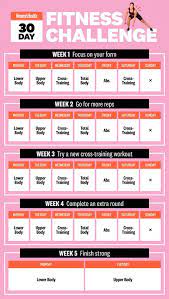 30 Day Fitness Challenge Custom Workout Routines To Do At Home