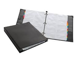 This black & golden minimal business card template is available in 3.7x2.25 size and it is fully customizable and. Cardinal Sewn Business Card File Binder Black