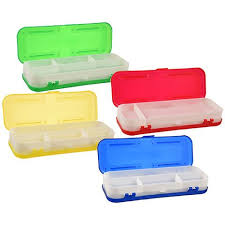Bulk Jot Plastic Double Sided Pencil Cases At Dollartree Com Pencil Case Stylish Office Supplies Office Supplies Design