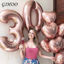 Gold is a strong color on its own, which is why people often feature it in a party's color you can hold them as a prop, display them in the background, or put them center stage with other decorations. 2pcs 40inch Gold Silver Rose Gold Number Balloons Foil Balloons 16th 18th 21st 30th 40th Birthday Decorations Party Supplies Toy Buy At The Price Of 2 70 In Aliexpress Com Imall Com