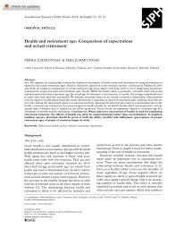 This is the estimated amount required at the retirement age to achieve your goal. Pdf Health And Retirement Age Comparison Of Expectations And Actual Retirement
