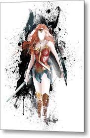 It begins with her.gal gadot is #wonderwoman. Wonder Woman Metal Print By Unique Drawing Wonder Woman Art Wonder Woman Tattoo Wonder Woman