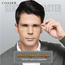 Occhiali da vista in titanio Super leggeri occhiali da vista senza  montatura per uomo donna Fit miopia occhiali da vista lenti occhiali da  Computer