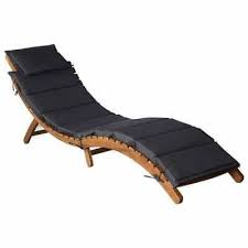 Wood Chaise Lounge Outdoor Acacia Patio Chair Pool Folding Sun Lounger Porch Furniture Outdoor Daybed