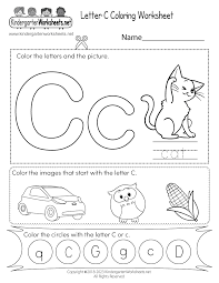 Free Printable Letter C Worksheets
