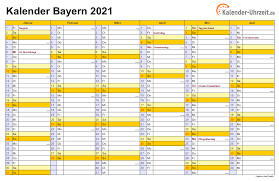 Schulferien von ferienbeginn bis ferienende sind eingezeichnet. Feiertage 2021 Bayern Kalender