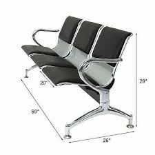 3 Seat Reception Guest Chair Waiting Room Airport Garden Salon Barber Bench Affilink Officechairs Guest Chair Office Guest Chairs Reception Waiting Chairs