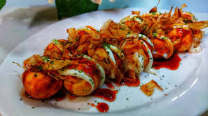 Takoyaki merupakan snek yang berasal dari korea selatan, jepun berbentuk bebola yang diperbuat daripada tepung sadur berasaskan tepung gandum dan dimasak menggunakan kuali takoyaki khas. Resepi Membuat Takoyaki Famousresipi Farbuck Com
