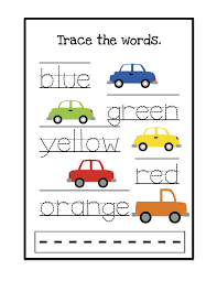 Cars Trace The Words Jpg 1 236 1 600 Pixels Preschool Printables Preschool Activities Preschool Colors