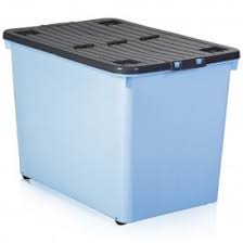 6 stackable storage boxes on wheels with lids. Plastic Storage With Wheels