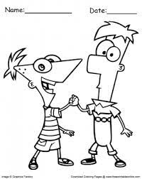 Would you like to color the fun characters of the most popular tv series  phineas and ferb ? Phineas And Ferb Coloring Pages