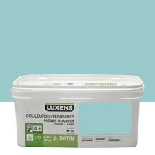 Sa formulation à base de résines acryliques de qualité (non jaunissantes) lui confère une grande opacité et vous garantit un blanc profond et un bel aspect velours. Peinture Cuisine Et Bains Luxens Couleurs Interieures Bleu Atoll N 5 2 5 L Couleur Interieure Peinture Cuisine Couleur Peinture
