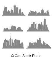 ✓ free for commercial use ✓ high quality images. Silhouettes Destroyed Cities Set On White Background Canstock