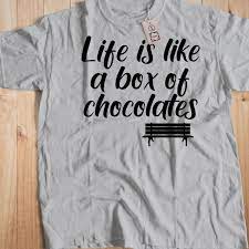 Download Life Is Like A Box Of Chocolates Inscription T Shirt Funny Etsy In 2021 Chocolate Box Stencils For Wood Signs Life Is Like