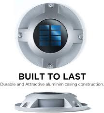 Led solar dock lights battery operated no wiring required. Home Zone Security Solar Deck Lights Outdoor Solar Dock And Driveway Path Lights Weatherproof With No Wiring Required Silver 4 Pack Walmart Com Walmart Com