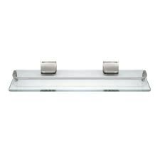 Measures 23 l x 5 1/2 d x 2 h. Modona Glass Wall Shelf With Rail Satin Nickel 5 Year Warrantee Amazon Com