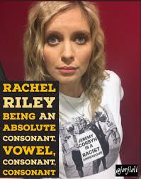Rachel Riley is calling Jeremy Corbyn a racist by editing a picture of his  fighting against racism. Whatever Rache! 🙃 The Channel Four star has faced  calls to resign over the t-shirt,
