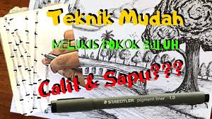 Dia juga membuat lukisan pelacur jepang yang mengenakan kimono indah, yang dia salin dari sampul majalah, dan dua potret. Teknik Mudah Membuat Lakaran Pemandangan Teknik Melukis Pokok Buluh Youtube