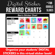 Looking For An Easy Way To Organize Your Students Digital Stickers While Rewarding Your Students Use These Digi Digital Sticker Sticker Chart Incentive Chart
