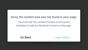 Maybe you would like to learn more about one of these? How To Fix Content Area Was Not Found In Your Page Error Elementor