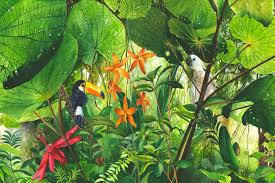 Livingwalls Fototapete Dschungel 470630 Wald Vogel Tukan Papagei Regenwald Dschungel Jungel Natur Fototapete Dschungel Tapete Regenwald Pflanzen