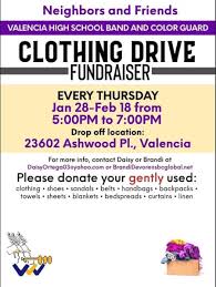 Established in new jersey in 1996, we provide fundraising services to support our local and surrounding communities. Scv News Valencia High School Band Color Guard Holding Clothing Drive Fundraiser Scvnews Com