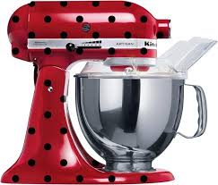 Batedeira Kitchen Aid Customizada By Cia Vintage Polka Dots Em Vermelho Kitchenaid Artisan Kitchenaid Mutfak