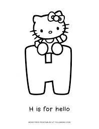 Join hello kitty as she shows your child a simple way to learn the alphabet and develop early years literacy skills through lots of fun activities. Free Hello Kitty Printables And Abc Coloring Pages Tulamama