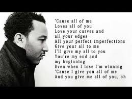 John Legend All Of Me Lyrics Karaoke Instrumental Me Too Lyrics John Legend Love You All