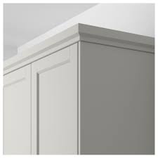 Lerhyttan Light Grey Deco Strip Contoured Edge Ikea Kitchen Cabinet Crown Molding Kitchen Cabinet Molding Cabinet Molding
