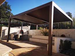 Toldo de pergola motorizado retráctil de techo motorizado. Bioclimatic Pergola Seesky Bio