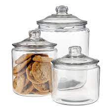 What to consider when buying flour and sugar canister. Anchor Hocking Glass Canisters With Glass Lids The Container Store