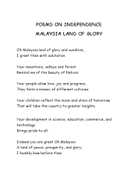 Najib had been on a roll. Poems On Independence