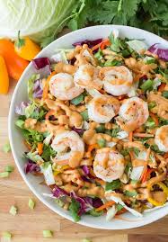 Guest post from heather k. Grilled Shrimp Thai Salad With A Spicy Peanut Dressing Thai Shrimp Salad Delicious Salads Recipes