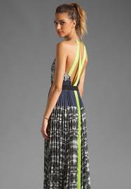 Pattern Back Maxi Dress Fashion Style Dresses