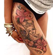 Same Tattoo Piece Better Angle Leg Tattoos Women Nefertiti Tattoo Tattoos