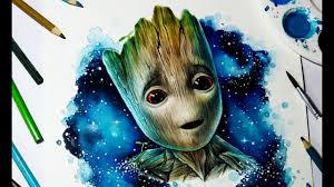 Special thanks to noah (the comic book kid) for the outtro! Speed Drawing Baby Groot Guardians Of The Galaxy Vol 2 Aquarela Watercolor Speedpaint Youtube