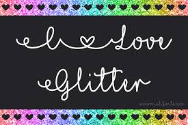 Download Mf I Love Glitter Font Dafont Com PSD Mockup Templates