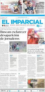 ¿cuáles son los sinónimos de primera plana? Newspaper El Imparcial Mexico Newspapers In Mexico Monday S Edition January 22 Of 2018 Kiosko Net