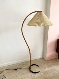 1970s Danish Bent Teak Mads Caprani Pleated Floor Lamp In 2020 Pleated Lamp Shades Floor Lamp Lamp