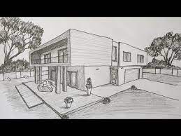 Learn how to draw using two point perspective in this free video art lesson brought to you by thevirtualinstructor.com. How To Draw A House In Two Point Perspective Modern House Youtube Architecture Concept Drawings Architecture Design Sketch Architecture Painting