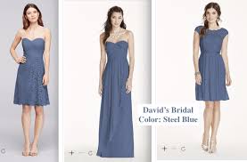 Bridesmaids Colors David S Bridal Steel Blue Steel Blue Bridesmaid Dresses Davids Bridal Bridesmaid Dresses Bridal Party Attire