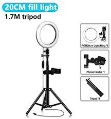 Buy Photographic Lighting Rgb Ring Light With Phone Tripod Stand Camera Photography Makeup Video Live Studio Selfie Led Light Tablet Holder Online Shop Electronics Appliances On Carrefour Uae