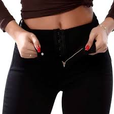 Calca Jeans Com Cinta