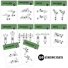 Resistance Band Exercise Cards Plastic 3 5
